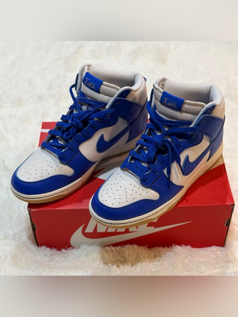 Men’s Nike Dunk High Retro SE Phantom Racer Blue Gum - Size 9.5 - FV6612 - Picture 2 of 10